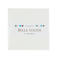 White Bella Solids Charm Pack Precuts