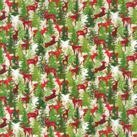 Winter Solstice II Deer 44"/45" Fabric Per Yard