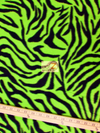 Animal Zebra Print Lime Fleece Fabric