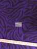 Animal Zebra Print Purple and Black Fleece Fabric