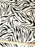 Animal Zebra Print White Fleece Fabric