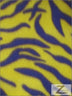 Animal Zebra Print Yellow and Purple Fleece Fabric