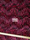 Red/Black Small Stripe Velboa Zebra Animal Short Pile Fabric / Sold By The Yard||color:Small Stripe Red/Black Zebra