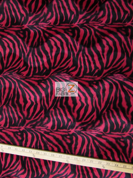 Red/Black Small Stripe Velboa Zebra Animal Short Pile Fabric / Sold By The Yard||color:Small Stripe Red/Black Zebra