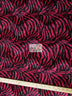 Red/Black Small Stripe Velboa Zebra Animal Short Pile Fabric / Sold By The Yard