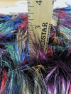 Multi #4 Fireworks Shaggy Long Pile Faux Fur Fabric / Sold By The Yard