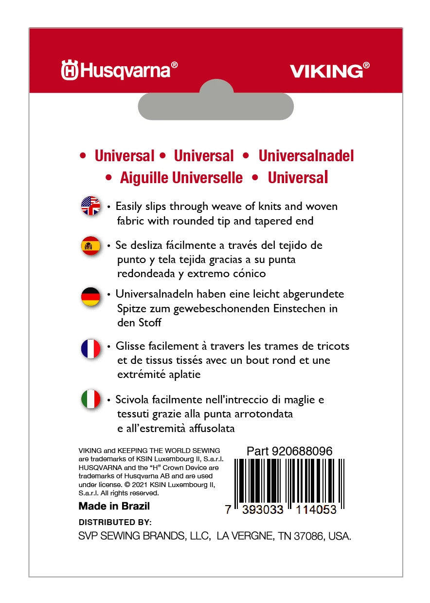 Universal Needles Size 70/10 5-pack | Husqvarna® Viking®