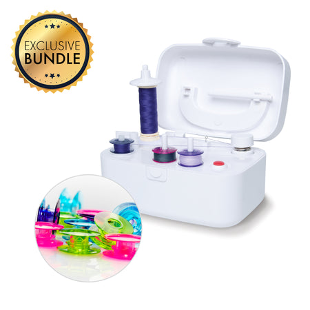 PFAFF® Bobbin Winder with Watercolor Bobbins Bundle -- Product Image