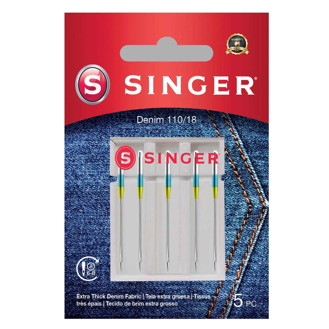 Singer Needle Types SINGER® Denim Needles Size 110/18 5-Pack | SINGER®