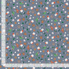 Christmas Santas Colony Icons on Blue 100% Cotton Price per Yard