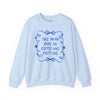 Sudadera «Coffee and Knitting» || color: azul claro
