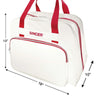 SINGER® Cream/Red Universal Tote Bag -- Product Image