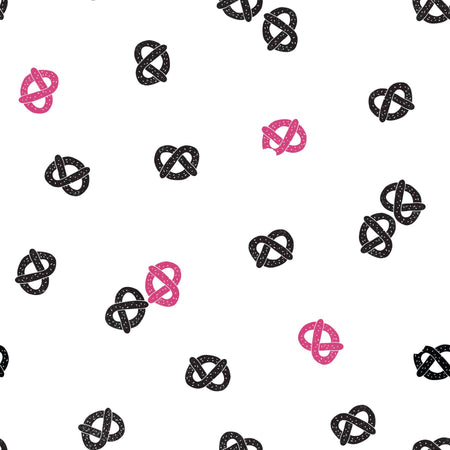 Falling Pretzels on White 100% Cotton Fabric Novelty