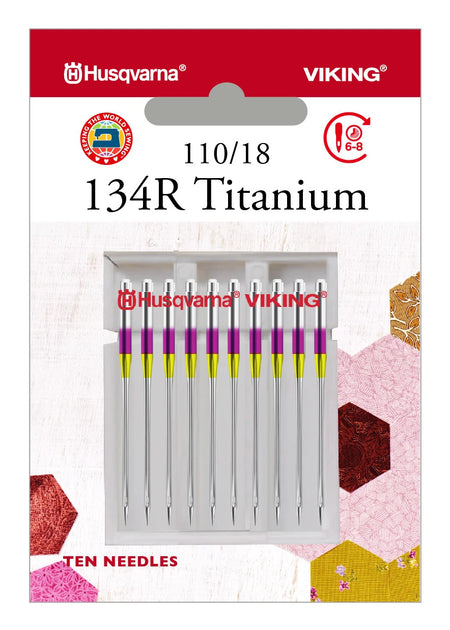 HUSQVARNA® VIKING® 134R Titanium Needles Size 110/18 10-Pack -- Product Image