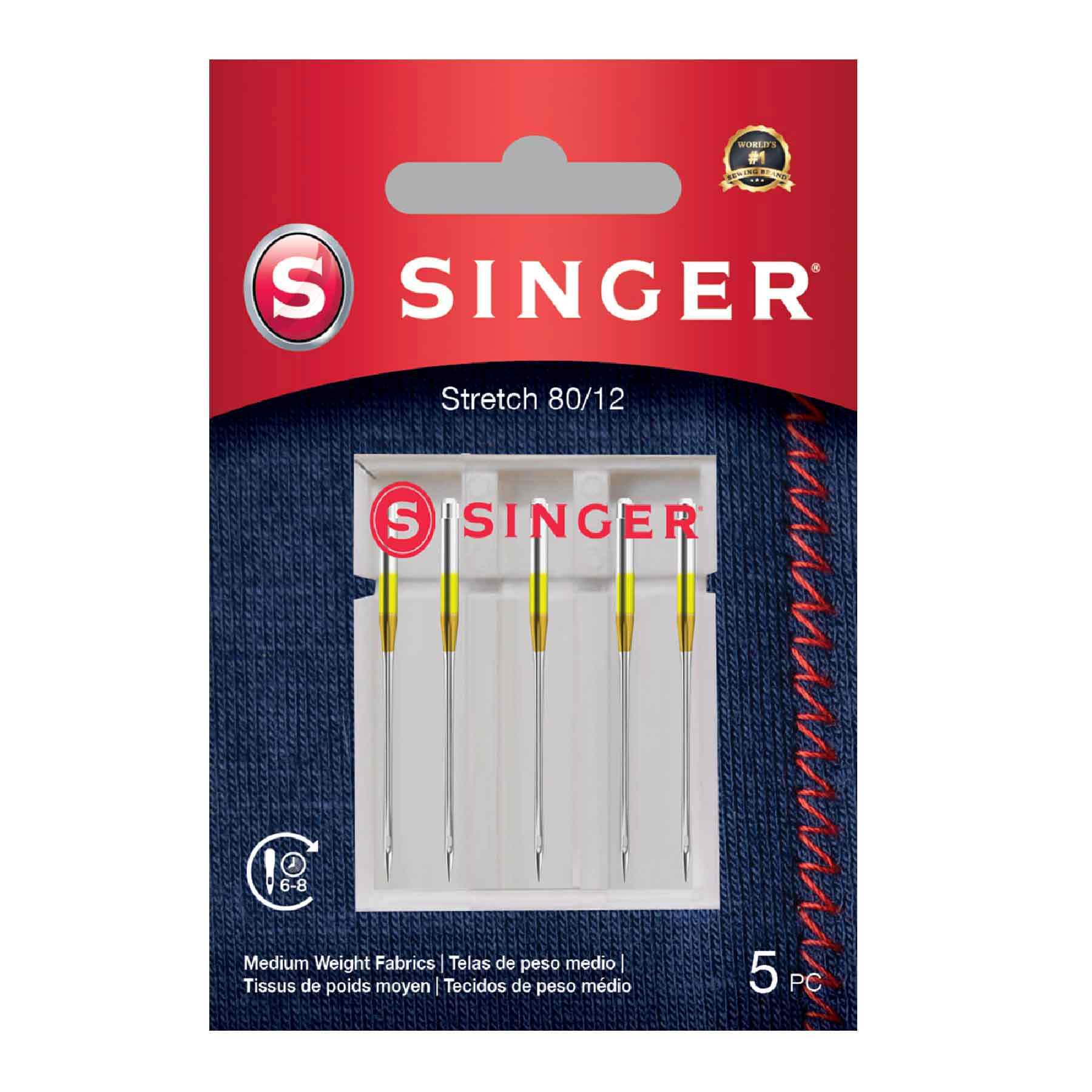 Stretch Needles Size 80/12 5-Pack | SINGER®