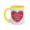 Taza de café «Me encanta hacer colchas, aunque no lo diga mucho»