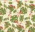 Holly and Gold Metallic Snowflakes on White Ivory