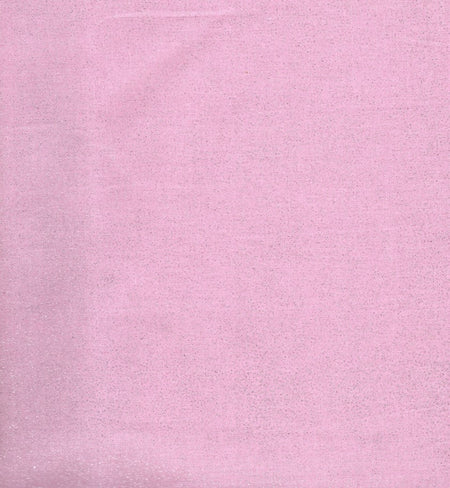 Tela 100 % algodón en tono rosa mezclado con purpurina plateada. Precio por yarda.