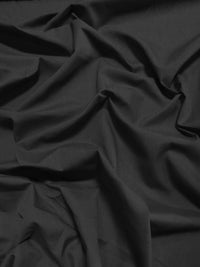 Tejido liso de poliéster y algodón, ancho de 147 cm/152 cm / Negro / Se vende por metros