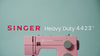 Máquina de coser SINGER® « Heavy Duty 4411 » en color rosa