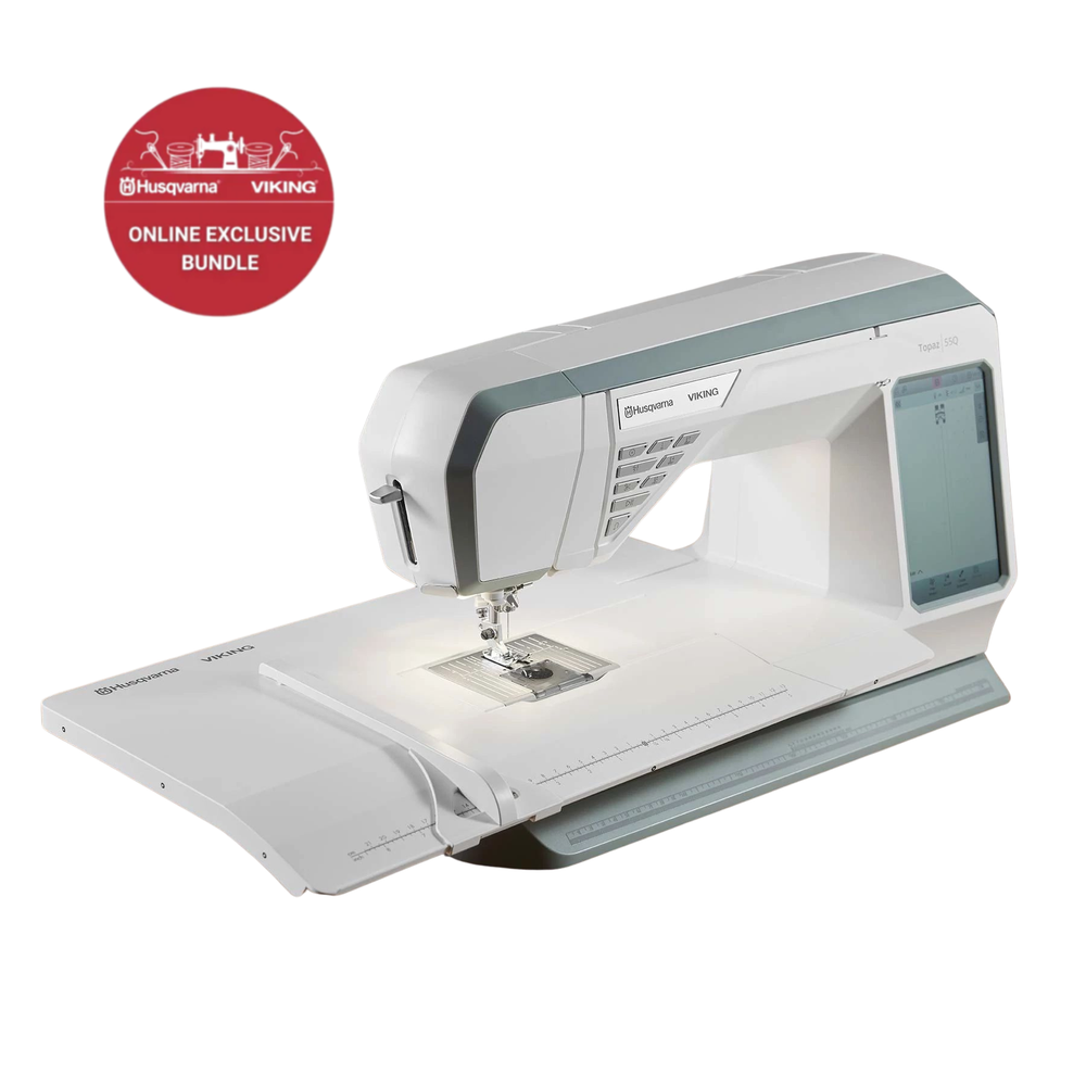 Husqvarna® Viking® TOPAZ™ 55Q Extension Table Bundle | Husqvarna