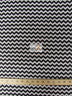 Poly Cotton Fabric .4" Zig Zag Chevron / Black/White / Sold By The Yard