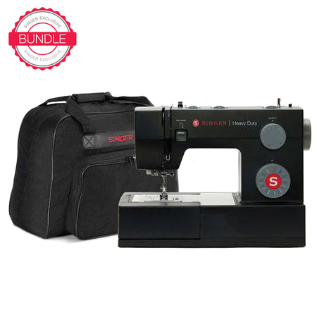 SINGER® Heavy Duty 4432 Black Sewing Machine & Universal Canvas Tote Bundle -- Imagen del producto