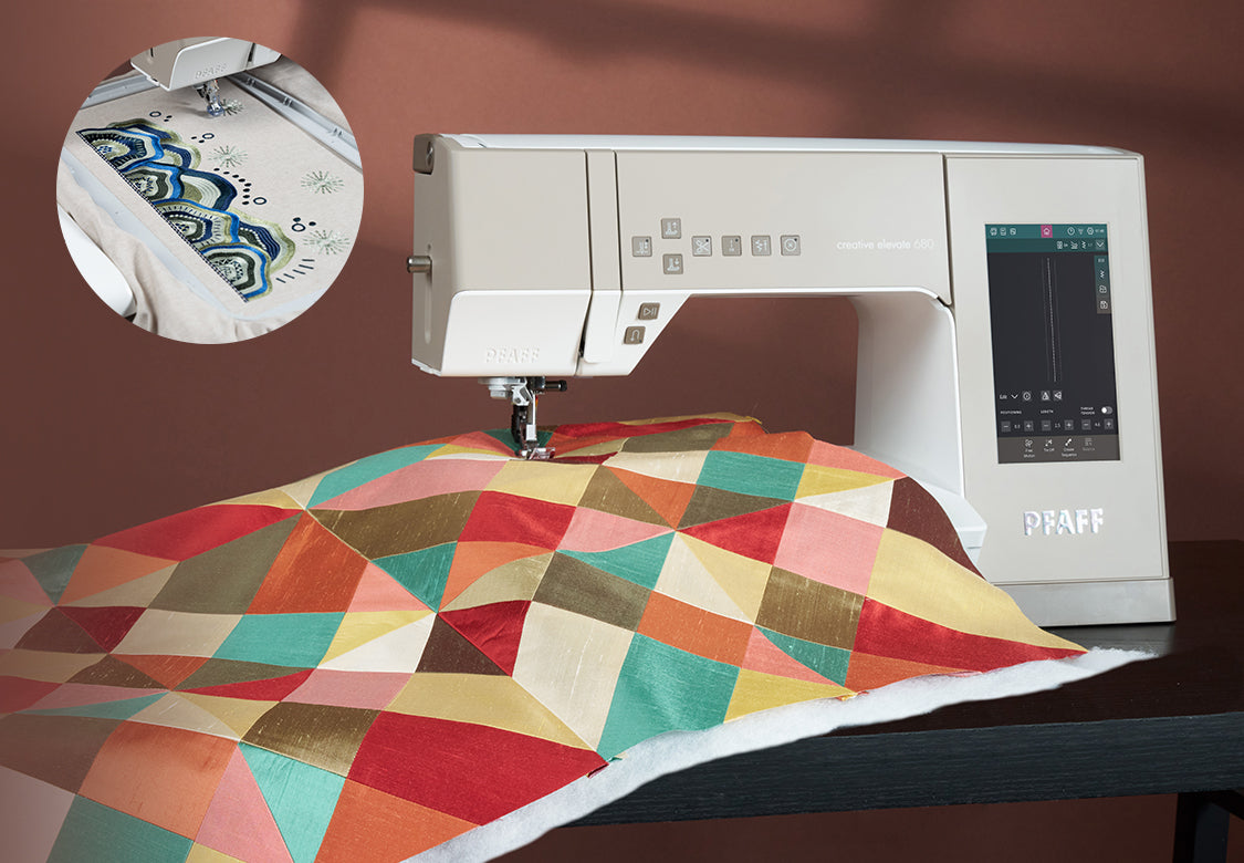 Pfaff Embroidery Hoop, Thread, and Stabilizers